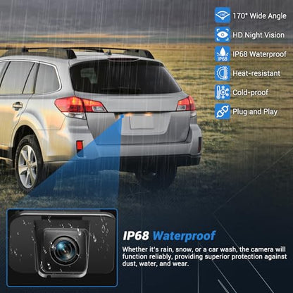 Backup Camera Rear View 170° HD Wide Angle and Night Vision