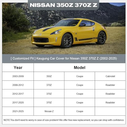 Kaugung Car Cover Custom Fit for 350Z 370Z Z