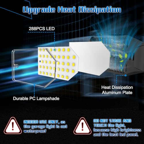 Garage Light Super Brighter 15000LM Garage Light Bulb 150 Watt Equivalent Screw into E26 Socket w