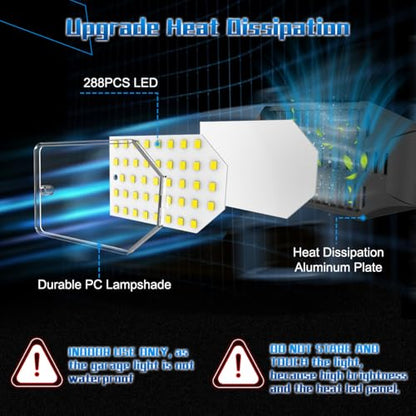 Garage Light Super Brighter 15000LM Garage Light Bulb 150 Watt Equivalent Screw into E26 Socket w