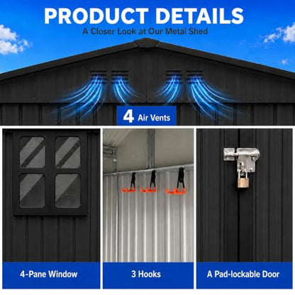 10x12 FT Outdoor Storage Shed