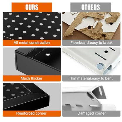 48x24 Inch Metal Pegboard Wall Organizer (40 Count)