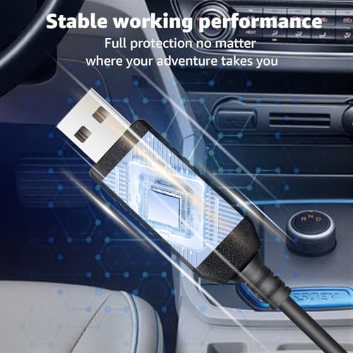 Universal Coiled USB to RJ11 power cable for Escort Uniden Radar Detectors