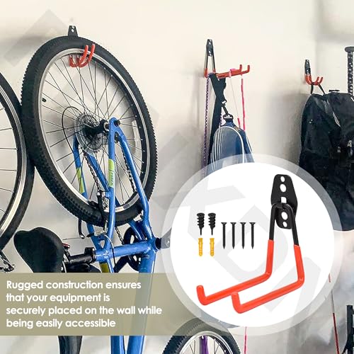 Garage Hooks for Hanging Bike (4 Count)