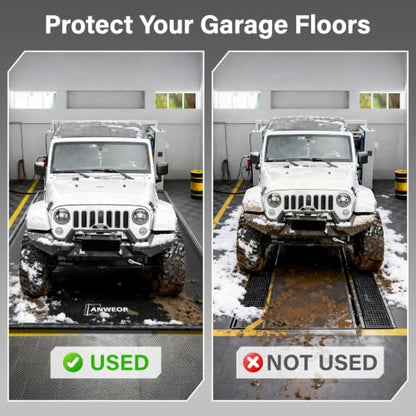 7'9" x 18' Garage Floor Mat 650 GSM Containment Mat for Under Car