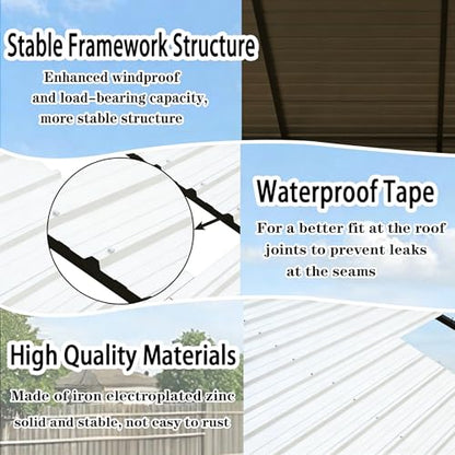 20x20 FT Heavy Duty Extra Large Metal Carport