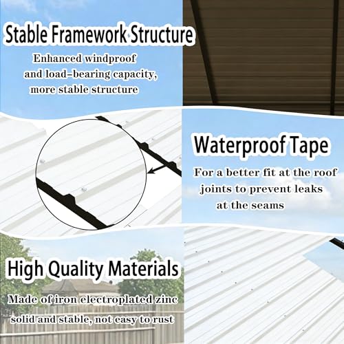 12x20 FT Heavy Duty Extra Large Metal Carport