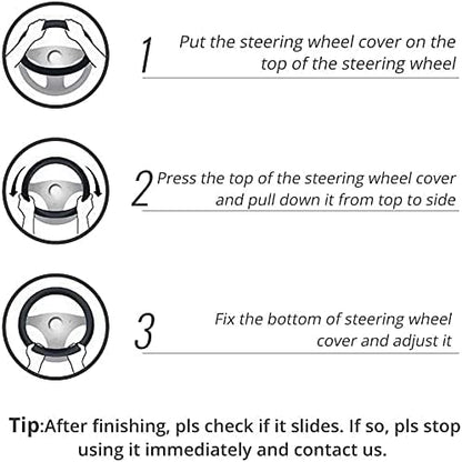 Microfiber Leather Steering Wheel Cover