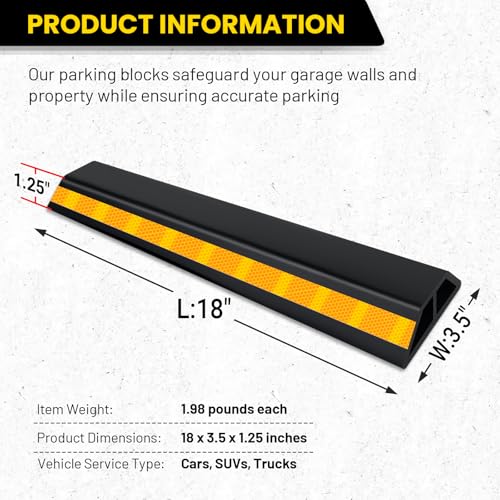 2 Pcs 18'' Heavy Duty Parking Aid for Garage