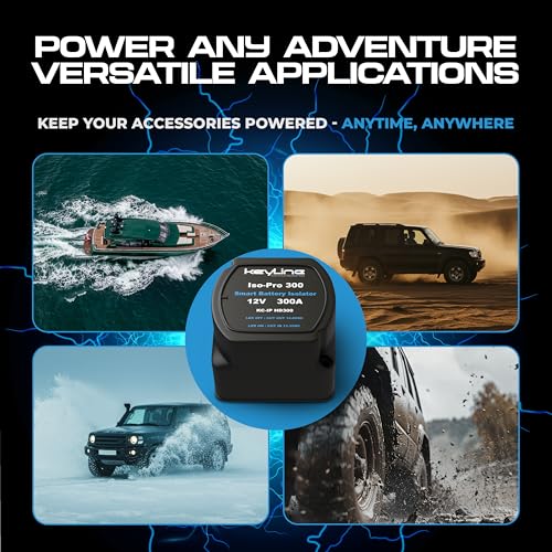 Dual Battery Isolator Heavy Duty 300 AMP 1000 AMP Peak Voltage Sensitive Relay VSR for 12 Volt Systems
