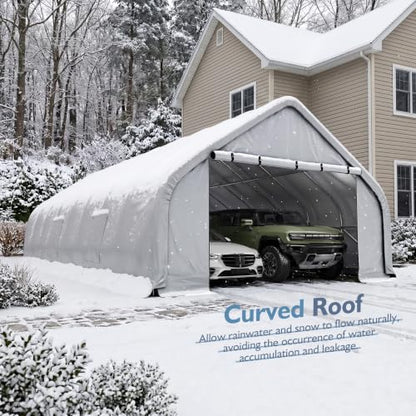 20x30 FT Heavy Duty Curved Carport