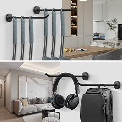 Coat Hooks Wall Mount Hooks for Hanging Hat Hurse Robe (6 Count)