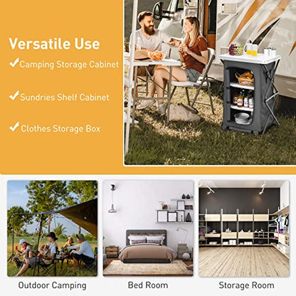Folding Camping Storage Cabinet