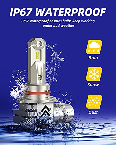 Upgraded 9005 LED Bulbs 22000 Lumens for High Beam
