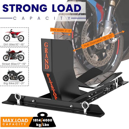 Universal Wheel Chock for Motorcycle Stand for Trailer Completely Adjustable Detachable Foldable Wheel Chock