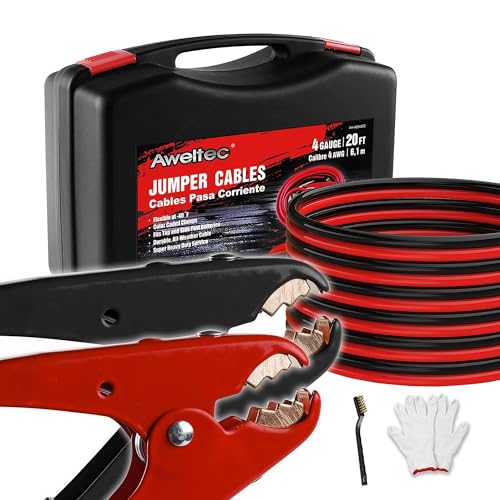 All Copper 4 Gauge 20 Feet Jumper Cables (20 Foot)