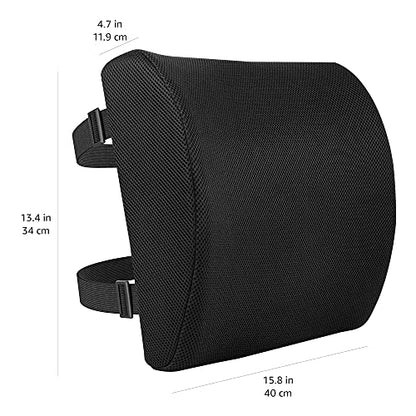Rectangular Memory Foam Back Support Cushion for Office Chairs
