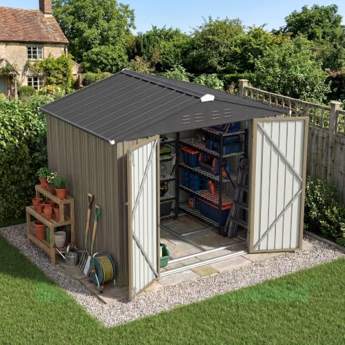 8x6 FT Outdoor Storage Shed with Floor Frame