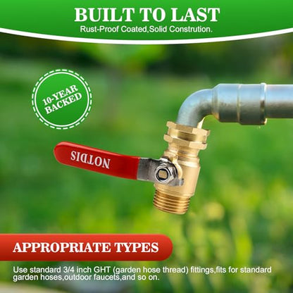 Brass Garden Hose Shut Off Valve with Full