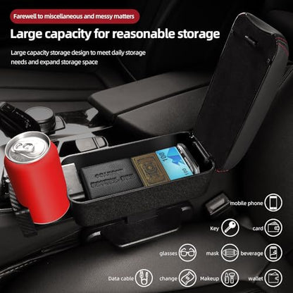 Car Armrest Box with Cup Holder Car Central Liftable Armres Storage Organizer Box Arm Rest