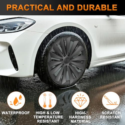 Wheel Cover Hubcaps 19 Inch for Tesla Model Y Accessories 2021 2022 2023 2024 Tesla Model Y 19 Inch Hub caps Set of 4 Rim Protector Wheel Covers Replacement Multi (4 Count)
