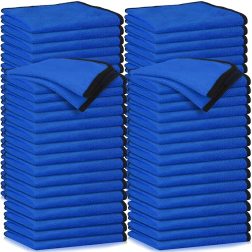 80 Pcs Blue Microfiber Towels (80 Count)