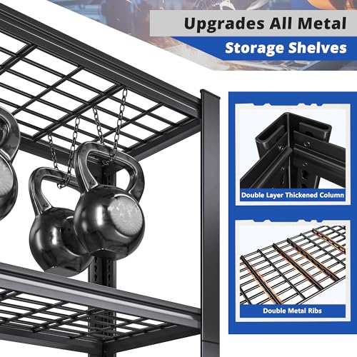 3010LBS Storage Shelves 72" H Garage Shelving Heavy Duty Metal Shelving 5 Tier Adjustable Metal Shelves for Storage for Kitchen Pantry Warehouse Basement 72" H x 35.5" W x 16" D (3 Count)