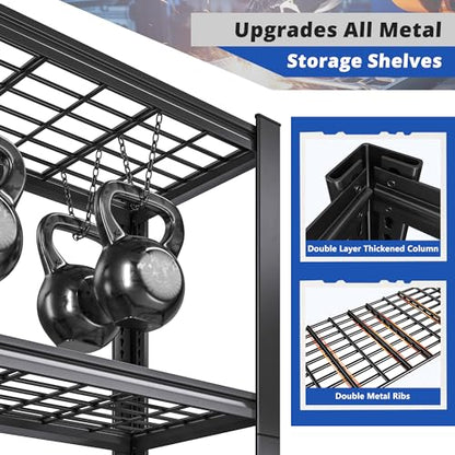 3010LBS Storage Shelves 72" H Garage Shelving Heavy Duty Metal Shelving 5 Tier Adjustable Metal Shelves for Storage for Kitchen Pantry Warehouse Basement 72" H x 35.5" W x 16" D (3 Count)