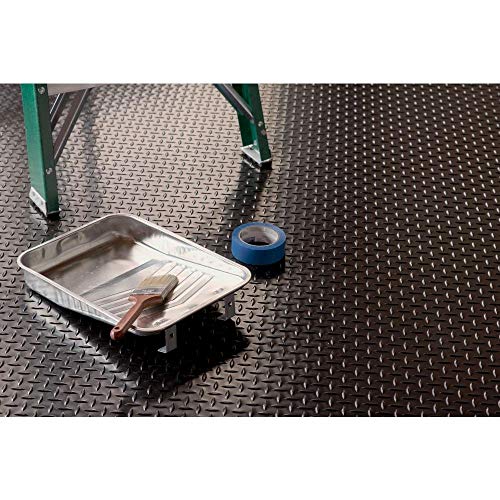 BLT G Floor Diamond Garage Floor Mat 75 Mil 7.5' x 17' Midnight Black