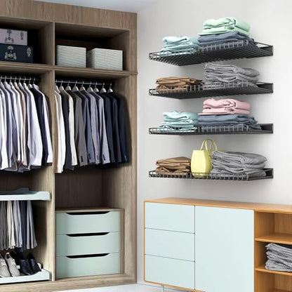 Wall Mounted Storage Shelf for Garage (4 Count)