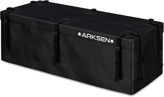ARKSEN Waterproof Hitch Cargo Carrier Bag for 20" x 60" Baskets, 15 Cubic Feet Large Capacity Luggage Storage (58" L x 19" W x 24" H) for Car Truck SUV RV or Trailer