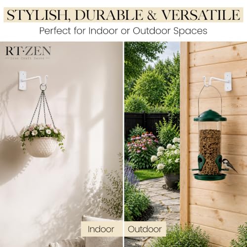 Plant Hangers Outdoor or Indoor Heavy Duty Wall Bracket Hooks (2 Count)