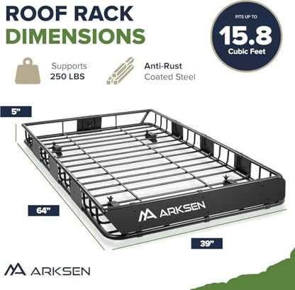 64" x 39" x 5" Roof Rack Cargo Basket with Bag