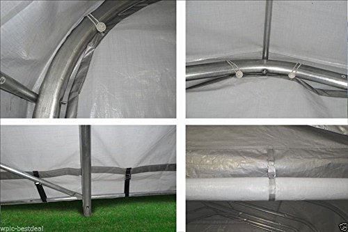 20'x22' Heavy Duty Carport with Zipper Doors