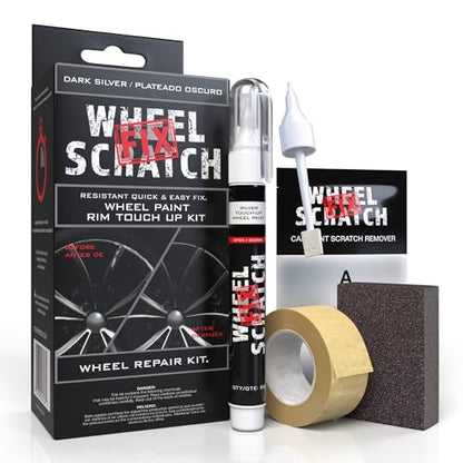 Dark Silver Rim Touch Up Paint Wheel Scratch Repair Kit