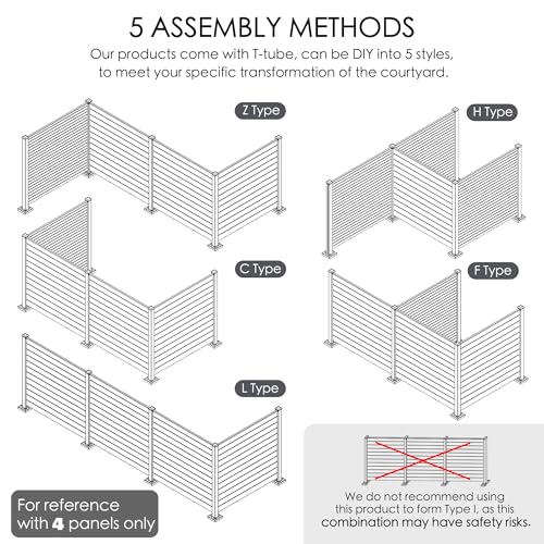 50" W x 48" H Outdoor Privacy Screen with Aluminum Posts (9600 sq inches)