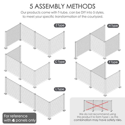 50" W x 48" H Outdoor Privacy Screen with Aluminum Posts (9600 sq inches)