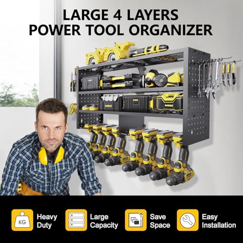 Large Power Tool Organizer Wall Mount