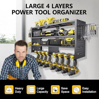 Large Power Tool Organizer Wall Mount