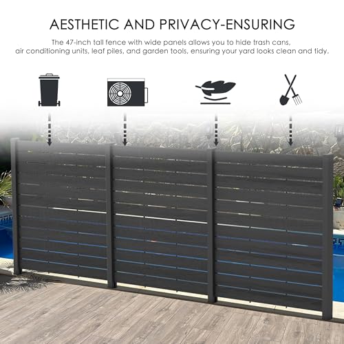 50" W x 48" H Privacy Screens Fence Panel Specifically for Hard Surfaces (10 Count)