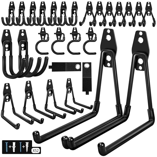 28 Pack Garage Hooks Heavy Duty with Non Slip PVC Coating (28 Count)