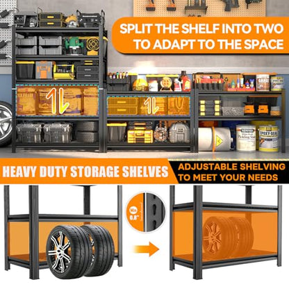 45'W Garage Shelving Heavy Duty Garage Storage Shelves