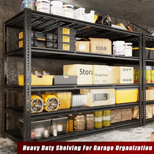 60" W Garage Shelving 5 Tier Heavy Duty Storage Shelves 3030LBS