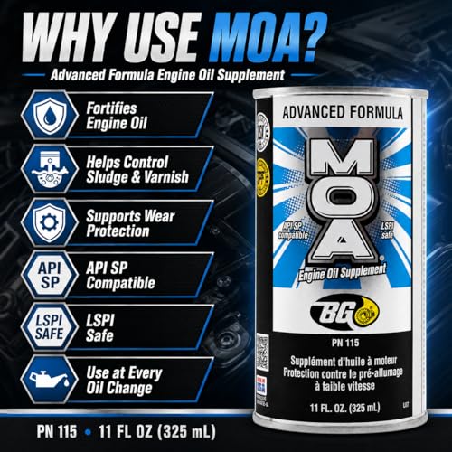 BG Advanced Formula MOA PN 115 Motor Oil Additive (11 Fl Oz)
