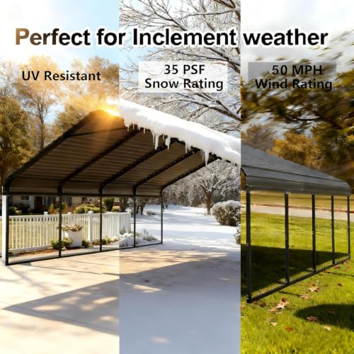 20x20 FT Heavy Duty Extra Large Metal Carport