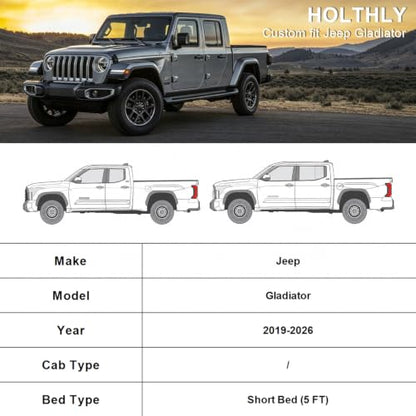 10 Layers Truck Cover Waterproof All Weather Custom Fit for Jeep Gladiator