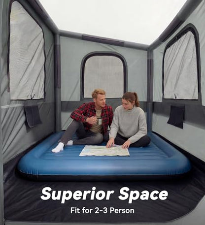 Inflatable Truck Bed Tent with Detachable Zippered Awning