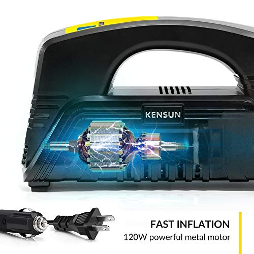 AC DC Digital Tire Inflator for Car 12V DC and Home 110V AC Rapid Performance Portable Air Compressor Pump for Car
