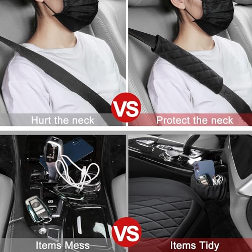 2 Pack Waterproof Front Car Seat Covers for Car Truck SUV Black (2 Count)