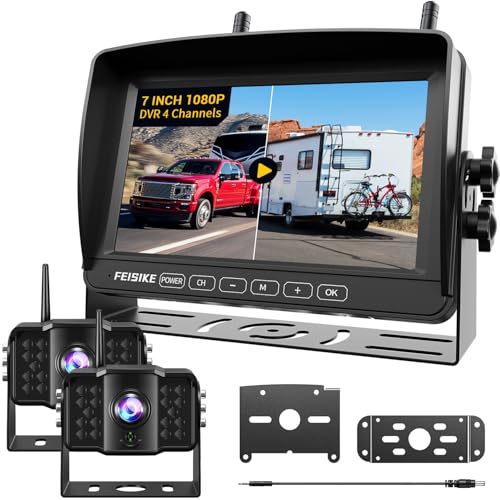 2 Wireless Backup Camera with 7" 1080p Monitor